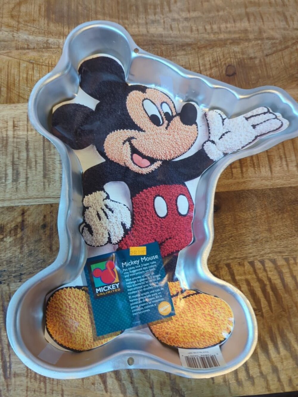 Vintage Disney 1995 Wilton Cake Pan Mickey Mouse 2105-3601 With Instructions